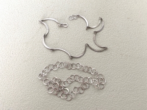 Secondary image for the Silver Costume jewelry 2 necklaces Auction Item