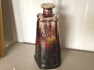 Primary image for the Signed Fireshadow Pottery assymetric bottle Auction Item