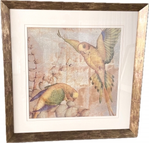 Secondary image for the TWO Parakeet Prints Art Auction Item