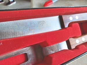 Secondary image for the Dansk Carving Knife and Meat Fork box set Auction Item