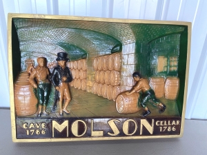 Primary image for the  Molson Beer Cellar Cave vintage sign 3-D 27 Auction Item