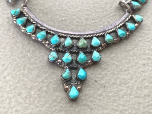 Secondary image for the Vintage Silver and Turquoise necklace Auction Item