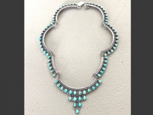 Primary image for the Vintage Silver and Turquoise necklace Auction Item