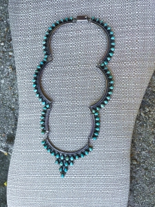 Secondary image for the Vintage Silver and Turquoise necklace Auction Item