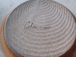 Secondary image for the Pottery set, 5 pieces, Leonora Coleman Durham, NC artist Auction Item