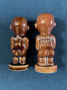 Secondary image for the Mid-Century Vintage 1950’s Kon Tiki salt and pepper shakers Auction Item