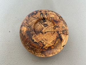 Secondary image for the Spalted Black Walnut Candle Holder, Prospect Hill Artist Lucas Campbell Auction Item