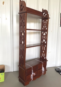 Primary image for the Solid mahogany tall hanging or standing shelf Auction Item