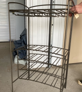 Primary image for the Metal Wine Rack with Glass Top Auction Item