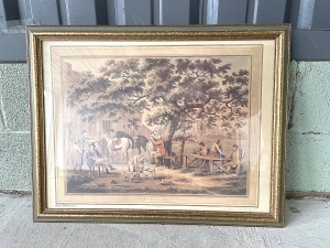 Primary image for the Set of 2 Framed Vintage French Prints  Auction Item