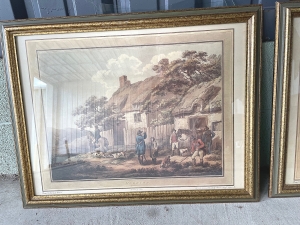 Secondary image for the Set of 2 Framed Vintage French Prints  Auction Item
