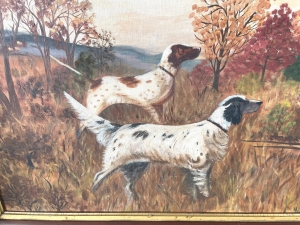 Primary image for the  Bird Dogs Hunting Scene Nancy Moore, Artist Auction Item