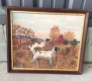 Secondary image for the  Bird Dogs Hunting Scene Nancy Moore, Artist Auction Item