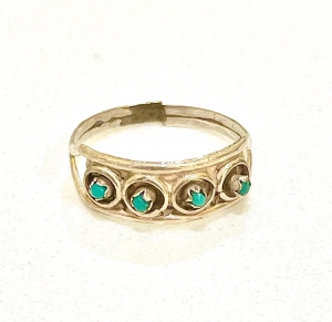 Secondary image for the Lot of 3 Vintage Turquoise Silver rings Auction Item