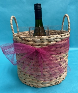 Primary image for the Bottle of White w/Mikasa Crystal Flutes Auction Item