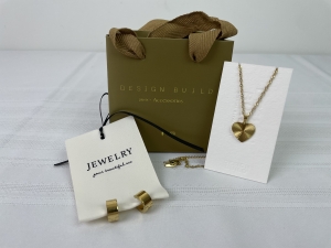 Primary image for the Gold plated heart necklace and hoop earrings Auction Item