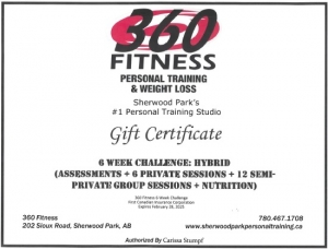 Primary image for the 8 - 360 Fitness 6 Week Challenge Auction Item