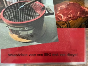 Primary image for the Waardebon voor een BBQ inclusief dikke Rib-Eye van Linderman Auction Item