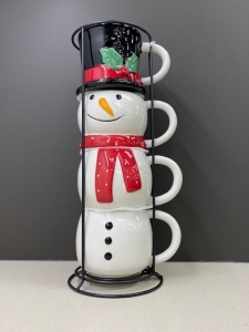Primary image for the 115 - Snowman Stackable Mugs Auction Item
