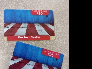 Primary image for the Item #47 2 $20.00 Kwik Trip Gift Cards Auction Item