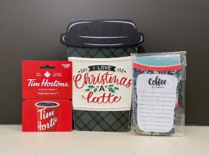 Primary image for the 166 - Tim Hortons Card, Sign and Small Notepad  Auction Item
