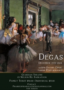 Primary image for the 2 Tickets to “Degas” ballet Auction Item
