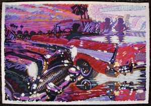 Secondary image for the TWO BEAUTIFUL ORIGINAL SILKSCREEN PAINTINGS Auction Item