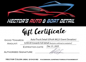 Primary image for the Hector's Auto & Boat Detail Gift Certificate Auction Item