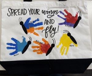 Secondary image for the 2s Handprint Tote Bag Auction Item