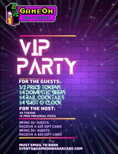 Primary image for the VIP Party at Game On Auction Item