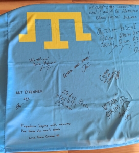 Primary image for the Crimean Tatar Flag. Signed for Victory Auction Item