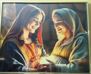 Primary image for the Framed Visitation picture of Mary and Elizabeth Auction Item