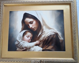 Primary image for the Framed Mary and Infant Picture Auction Item