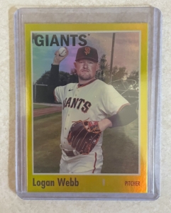 Primary image for the 2024 Archives #135, Logan Webb, Gold Foil  Auction Item