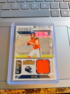 Secondary image for the 2024 Panini Contenders Football #RTS-BNX Rookie Ticket Patch, Variation.  Auction Item
