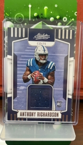 Primary image for the 2023 Panini Absolute Football #ARM-3, Anthony Richardson Rookie Card Patch, Colts Auction Item