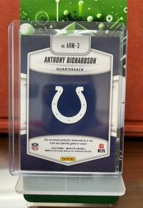 Secondary image for the 2023 Panini Absolute Football #ARM-3, Anthony Richardson Rookie Card Patch, Colts Auction Item