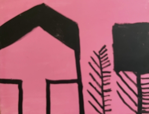 Primary image for the Pink House with Trees Auction Item