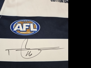 Primary image for the Geelong Team Gurnsey (Jnr size 14) Signed by #26 Tom Hawkins Auction Item
