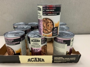 Primary image for the Acana Lamb Recipe in bone broth 10 x 12.8oz - damaged pkg/dented cans Auction Item