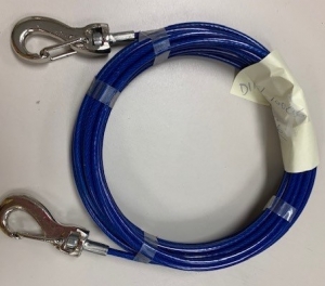Primary image for the Tie out cable, XS, 20', blue - damaged pkg Auction Item