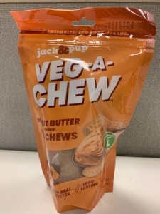 Primary image for the Jack & Pup Veg-A-Chew, large,  10.5oz, peanut butter flavour  (NEW) Auction Item