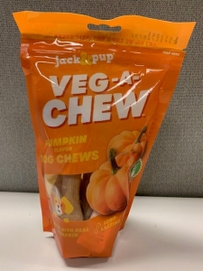 Primary image for the Jack & Pup Veg-A-Chew, medium,  10.5oz, pumpkin flavour  (NEW) Auction Item
