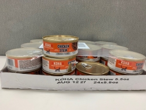 Primary image for the Koha (CAT) Chicken Stew 24 x 5.5oz - damaged pkg, cans, labels Auction Item