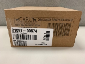 Primary image for the Caru (CAT) turkey stew for cats, 12 x 6oz - damaged pkg Auction Item
