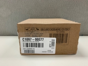 Primary image for the Caru (CAT) chicken & wild caught cod, 12 x 6oz - damaged pkg/short dated Dec 2025 Auction Item