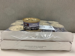 Primary image for the Koha (CAT) Rabbit Au Jus 23 x 3oz - damaged pkg, cans, labels Auction Item