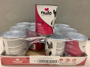 Primary image for the Nulo Adult, beef, peas & carrots recipe, 12 x 13oz - damaged pkg/cans Auction Item