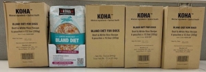 Primary image for the Koha, Bland Diet for Dogs, Beef & White Rice recipe, 6 x 12.5oz pouches x 5 boxes - short dated Dec 2025 Auction Item