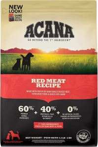 Primary image for the CPF Acana ACC Red Meat Recipe 9.7kg [MIX/MATCH 4 BAGS PER PERSON] DAMAGE:  tear/puncture/seal Auction Item